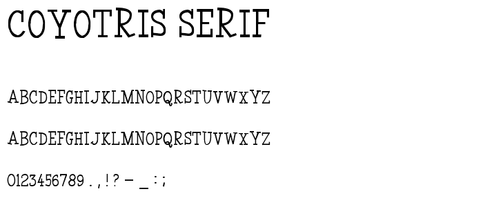 Coyotris Serif police