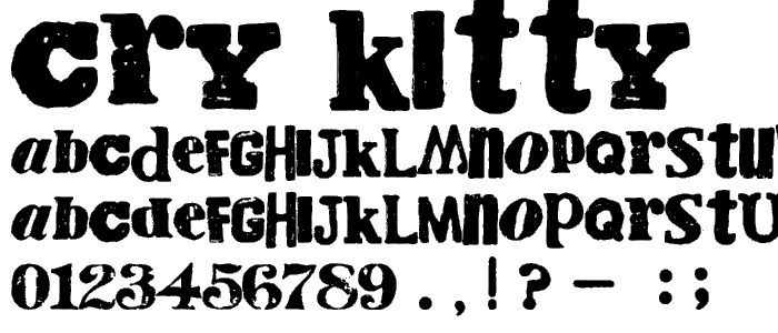 Cry Kitty font