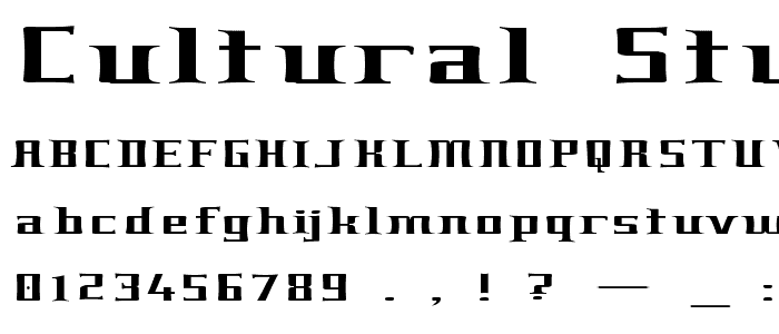 Cultural Stupidity font