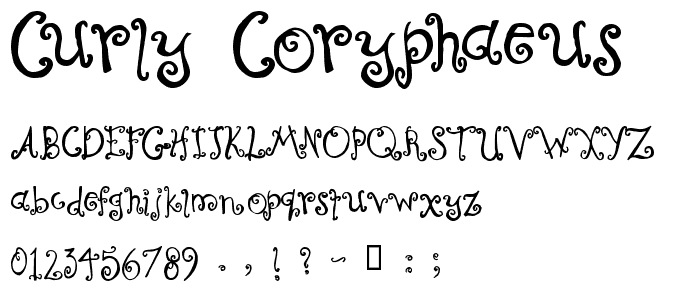 Curly Coryphaeus font