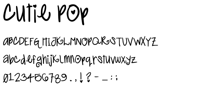 Cutie Pop font