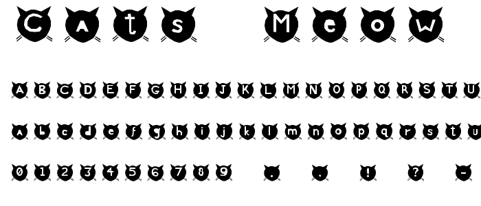 cats MEOW font