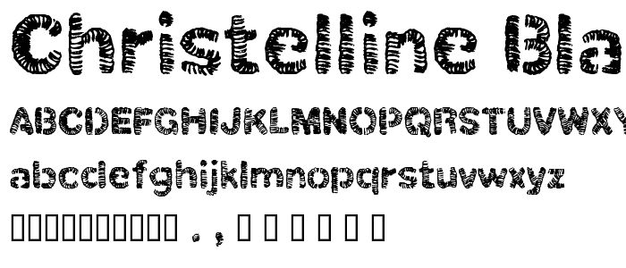 christelLine black font