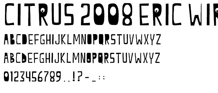 citrus 2008 eric wiryanata font