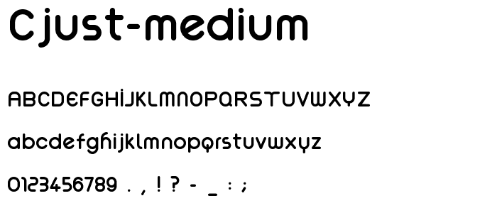 cjust Medium font