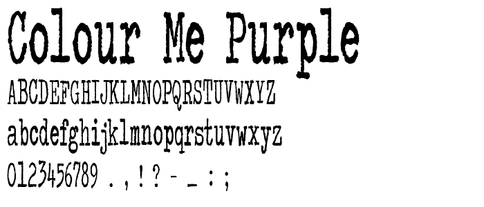 colour me purple font