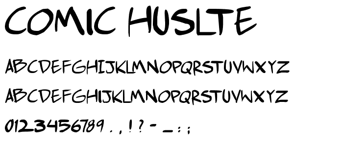 comic huslte font