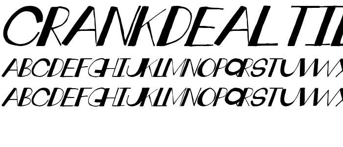 crankdeal tilt font