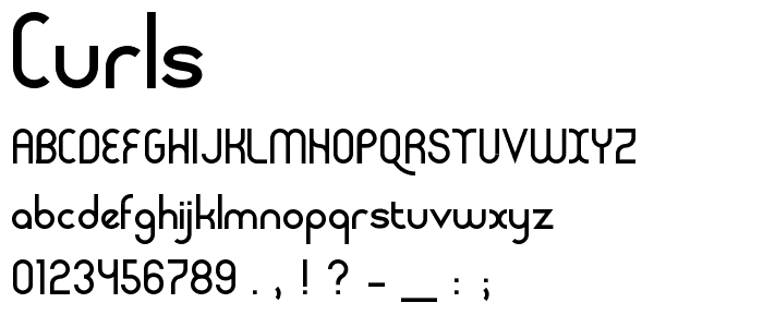 curls font