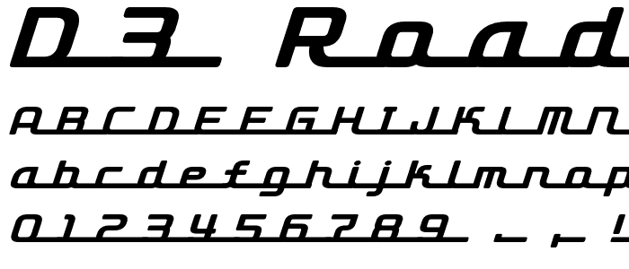 D3 Roadsterism Long Italic police