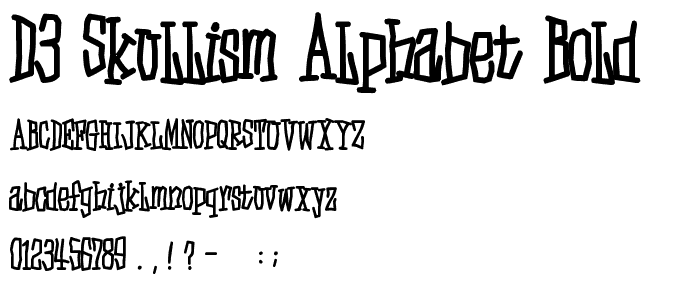 D3 Skullism Alphabet Bold police