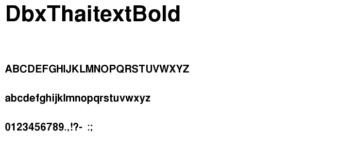 DBX ThaiText Bold font