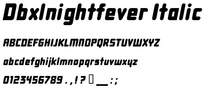 DBXLNightfever Italic police