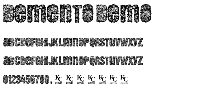 DEMENTO DEMO font