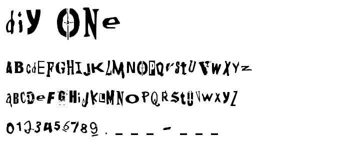 DIY One font