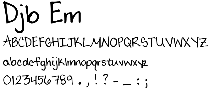 DJB EM font