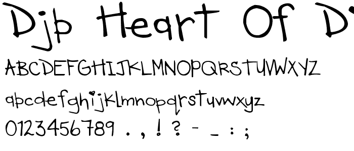 DJB HEART OF DIXI font