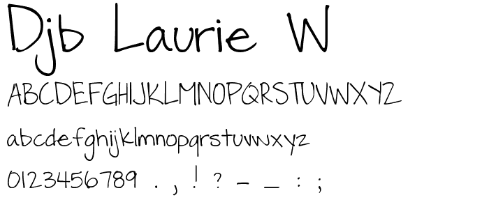 DJB LAURIE W font