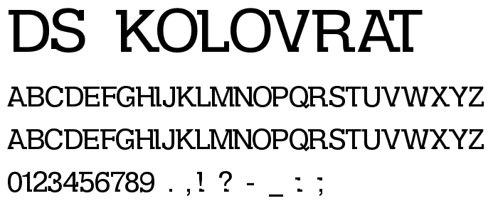 DS Kolovrat font