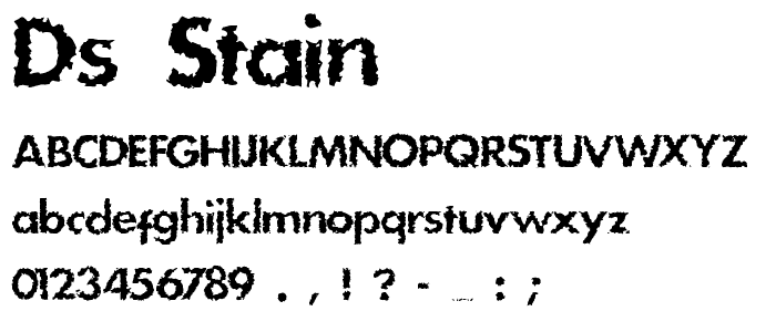 DS Stain font