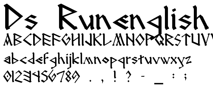 DS_RUNEnglish 2 font