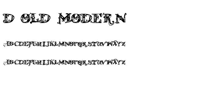 D_OLD MODERN font