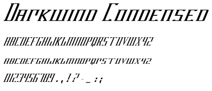 DarkWind Condensed Italic police