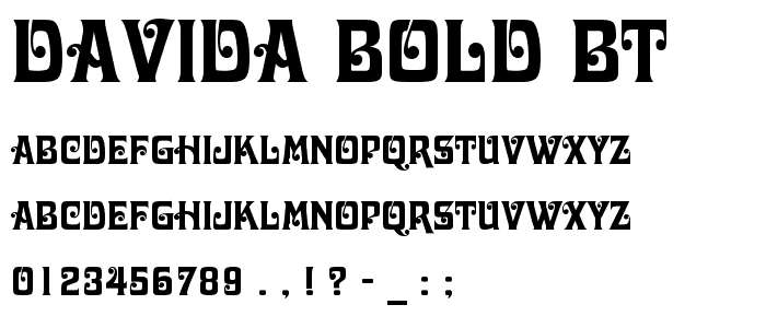 Davida Bold BT font