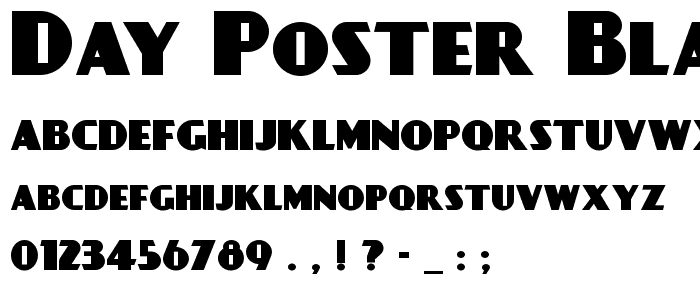 Day Poster Black NF font