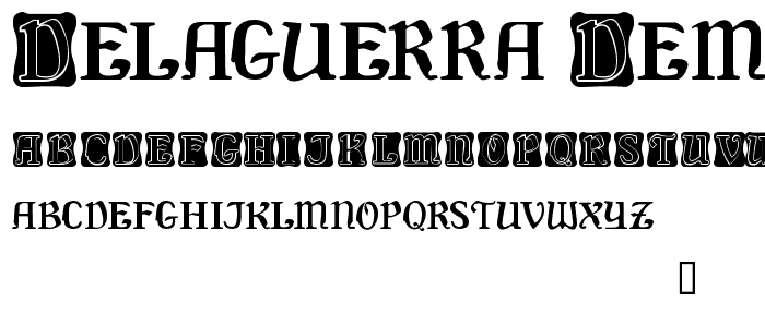 Delaguerra Demo font