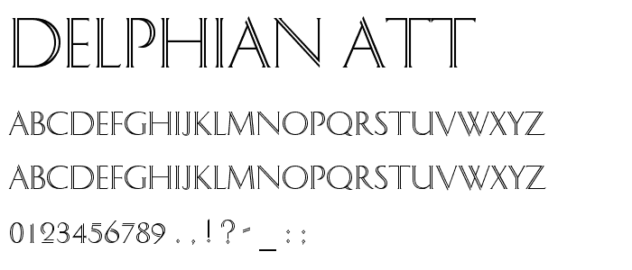 Delphian ATT font