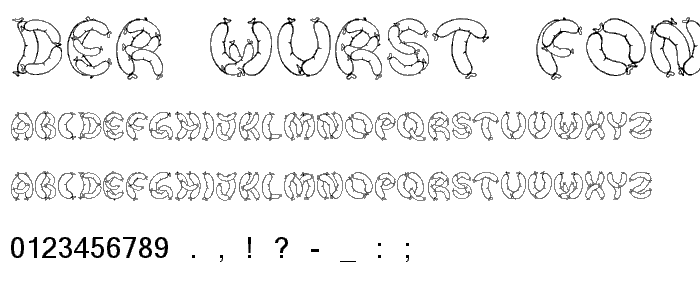 Der Wurst Font police