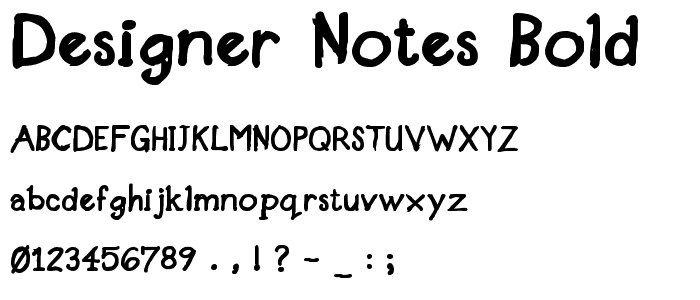 Designer Notes Bold police