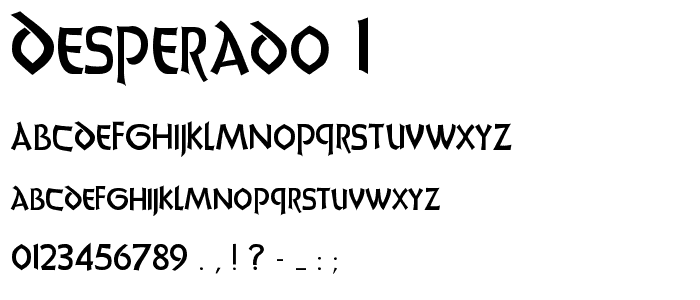 Desperado 1 font