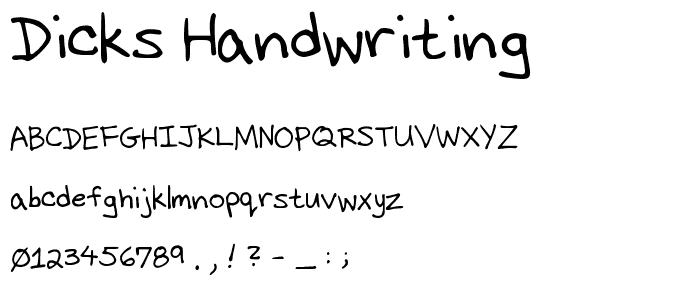 Dicks Handwriting police