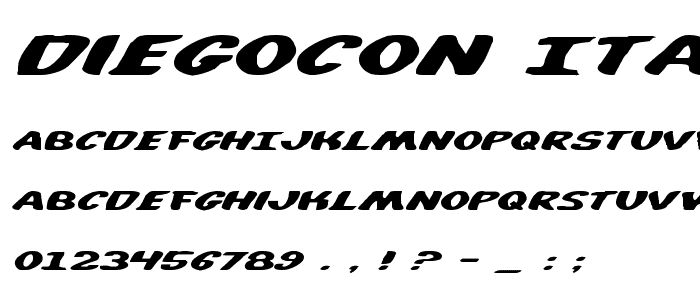 DiegoCon Italic police