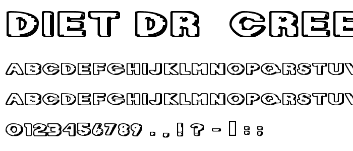 Diet Dr. Creep font