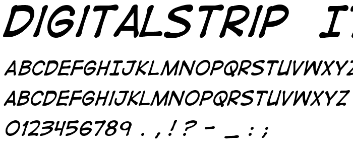 DigitalStrip  Italic police