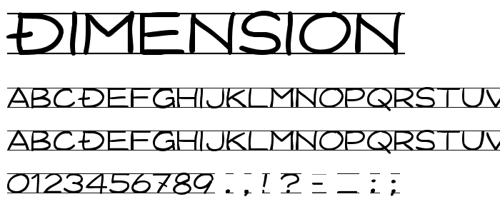 Dimension Font Script School