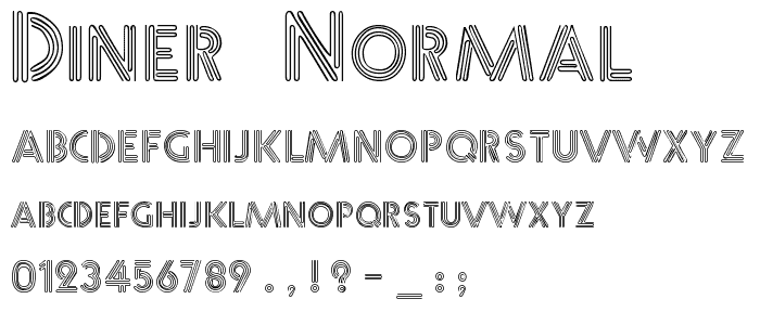 Diner  Normal font