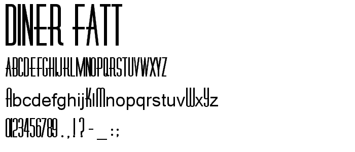 Diner Fatt font