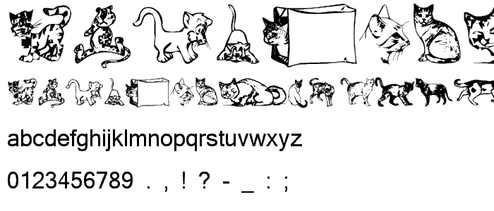 Dingbat Cats 2 font