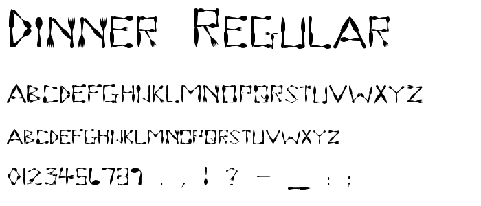 Dinner Regular font