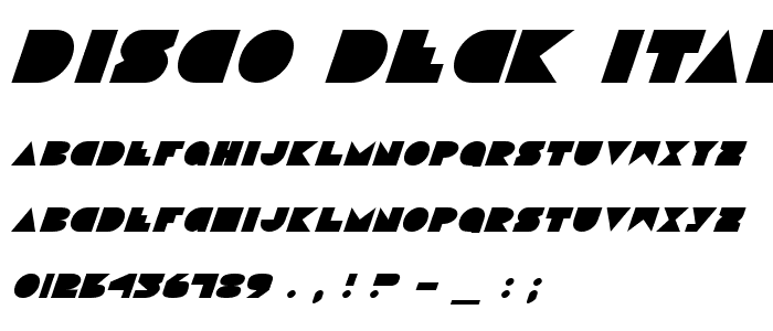 Disco Deck Italic police