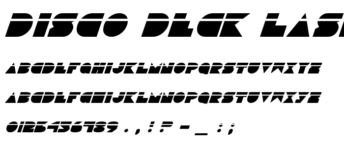 Disco Deck Laser Italic police