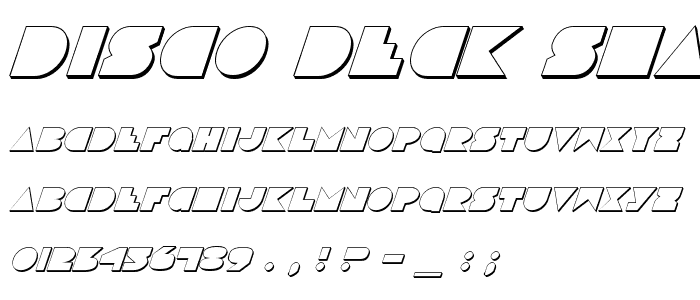 Disco Deck Shadow Italic police