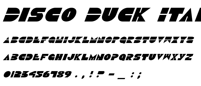 Disco Duck Italic police