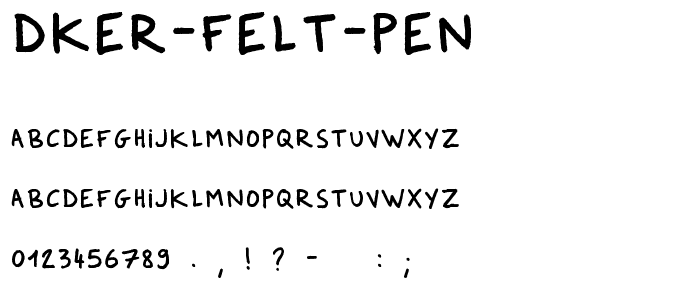 Dker Felt Pen font