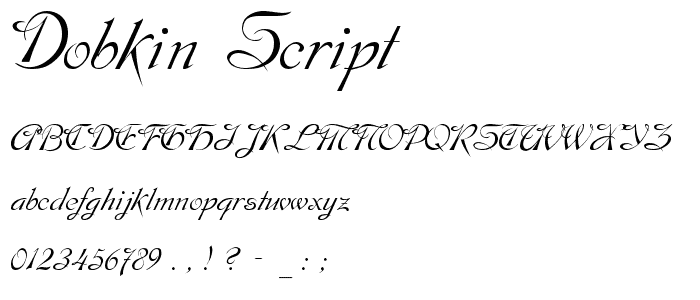 Dobkin Script font