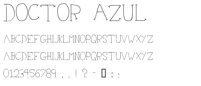 Doctor Azul font